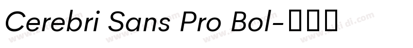 Cerebri Sans Pro Bol字体转换